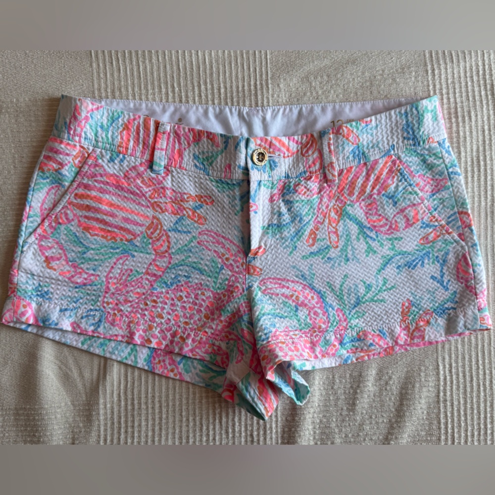 Lilly Pulitzer Walsh Short “Getting Steamy Crab,” Sz 12